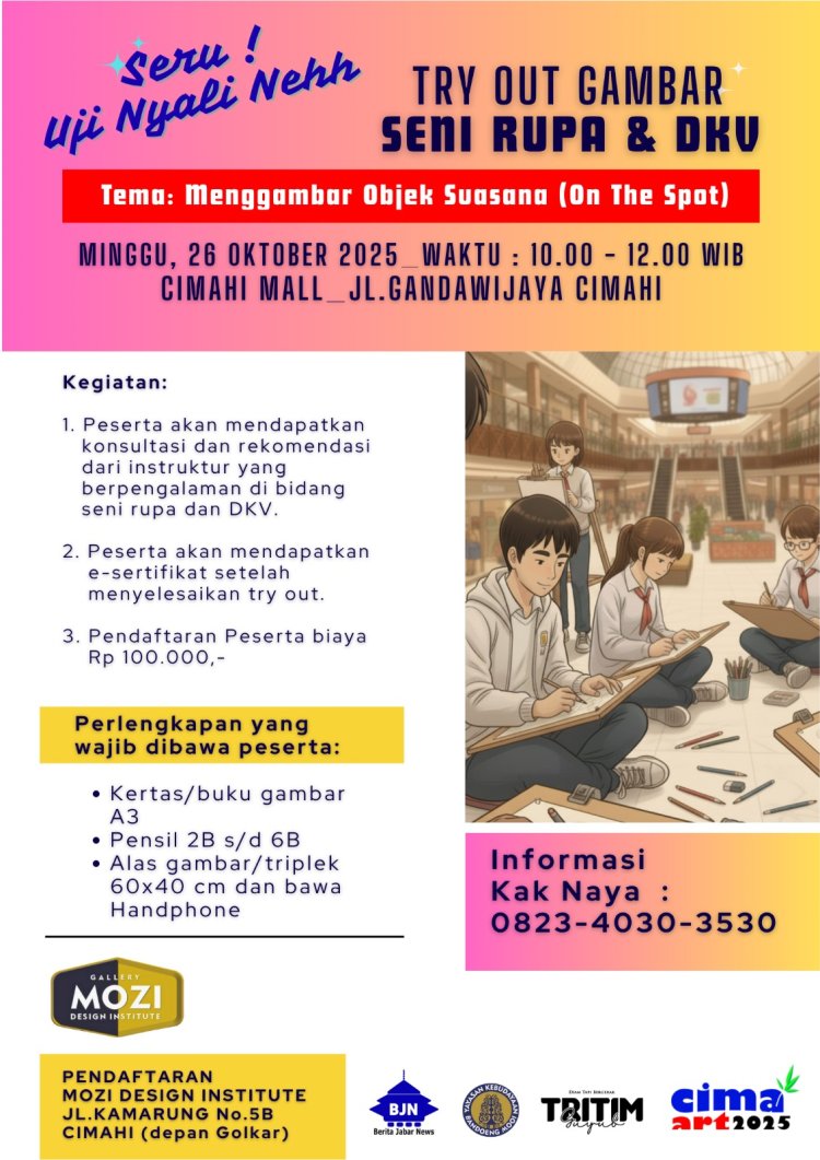 TRY OUT SENI RUPA & DKV - MINGGU 26 OKTOBER 2025